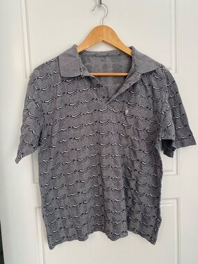 PLAYBOY vintage 80s Gray Patterned Polo Shirt Men’s Size Medium